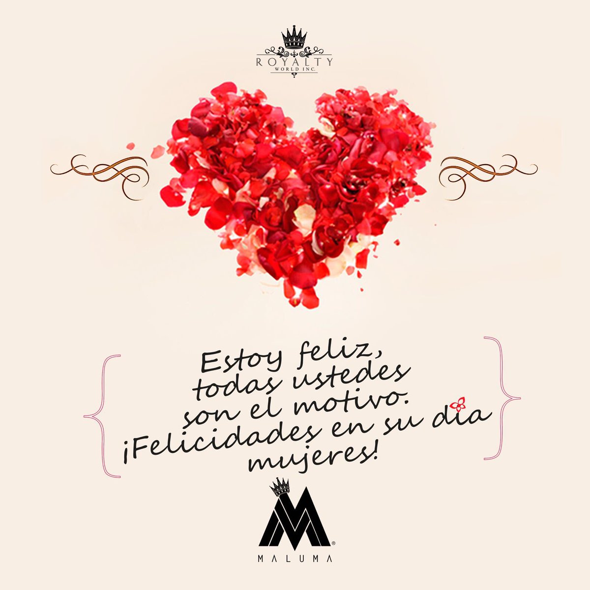 maluma's tweet photo. Todo mi amor, respeto y admiración ❤️❤️❤️ Feliz día de la Mujer! https://t.co/gnjTUmRbKX