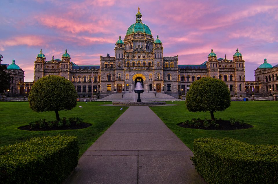 Woah! Pretty epic sunrise over the BC Parliament Buildings today #exploreVictoria #YYJ | Brandon Godfrey photo