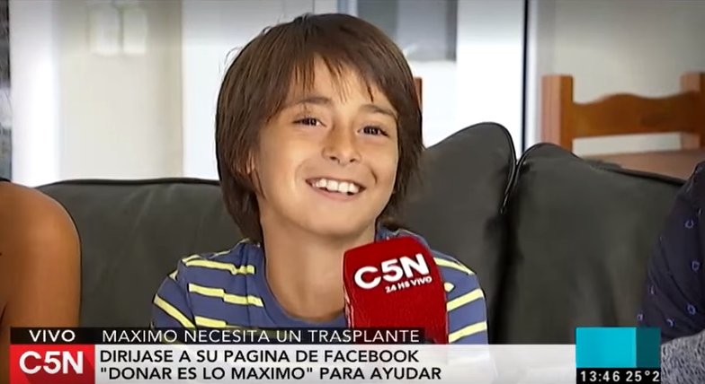 C5N's tweet photo. Máximo tiene 9 años y necesita un trasplante de médula https://t.co/W9NciUngDi Por @justolamas https://t.co/JMc0b2alhm