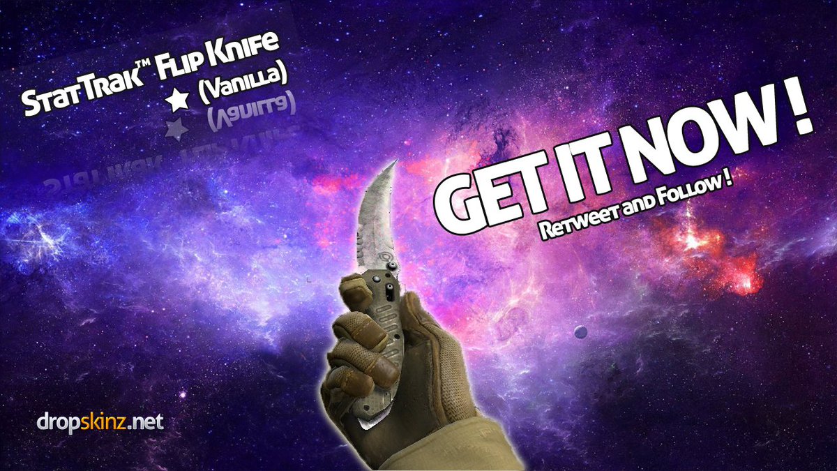dropskinz's tweet photo. StatTrak™ Flip Knife | ★ (Vanilla)

Enter here >>> https://t.co/AIZX3VRVWk

RT + FOLLOW
#CSGOgiveaway #freeCSGOskins https://t.co/qdqJrH6iLO