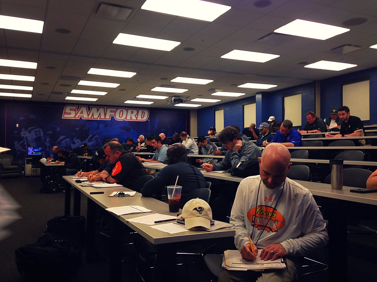 SamfordFootball's tweet photo. 45 #NFL & #CFL Personnel on campus for #ProDay #SamfordNFL #PathToPrimeTime https://t.co/VEKxlzxTZL