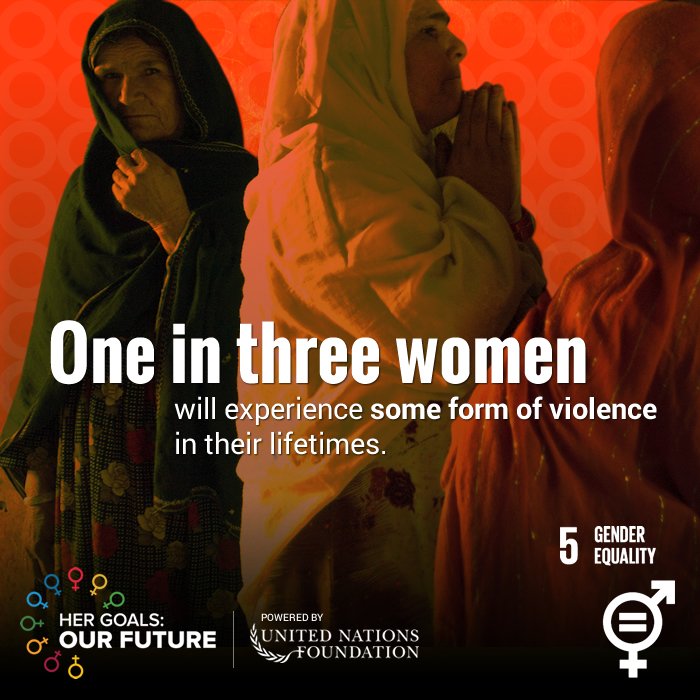 unfoundation's tweet photo. Fact: One in three women will experience some form of violence in their lifetimes. #IWD2016 https://t.co/saAtzgkMde