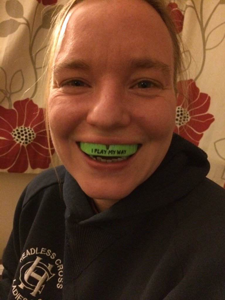 FWOELadiesRugby's tweet photo. Five ways ladies flanker Alison 'sh** demon' Livesey sporting a superb gum shield smile on #InternationalWomensDay https://t.co/2TJggyv8xo