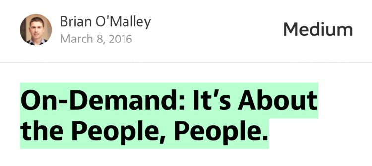 “On-Demand: It’s About the People, People.” from “On-Demand: It’s About the People, People.” by Brian O'Malley.