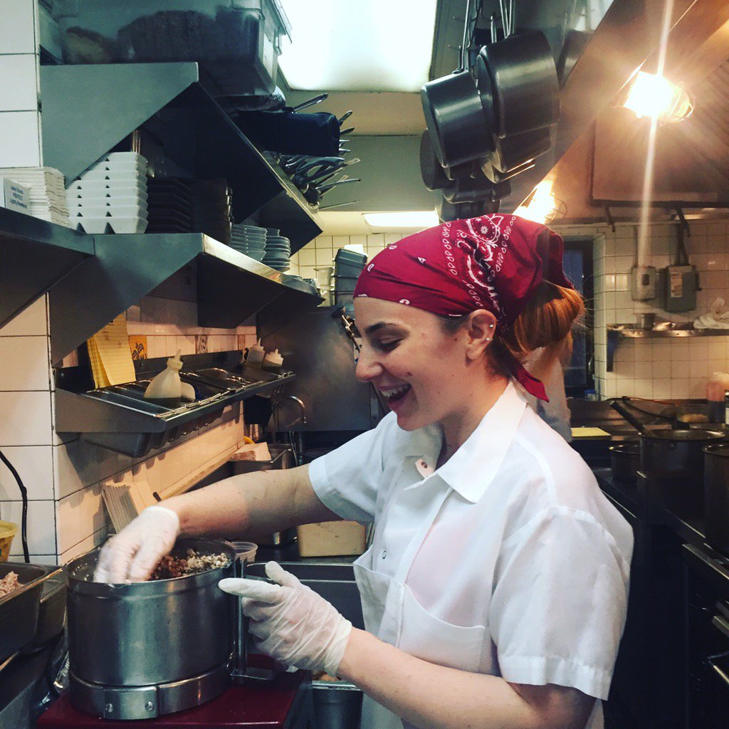 Meet Rene, the only female cook here at Hearth. Tougher than nails &amp; our badass pasta cook. #iwd2016 #humansofhearth