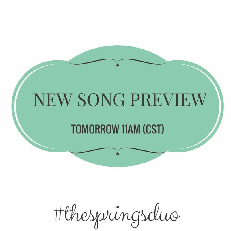 TheSpringsBand's tweet image. Preview of a new song that will be on our NEW album coming TOMORROW! Excited is an understatement!!! #thespringsduo