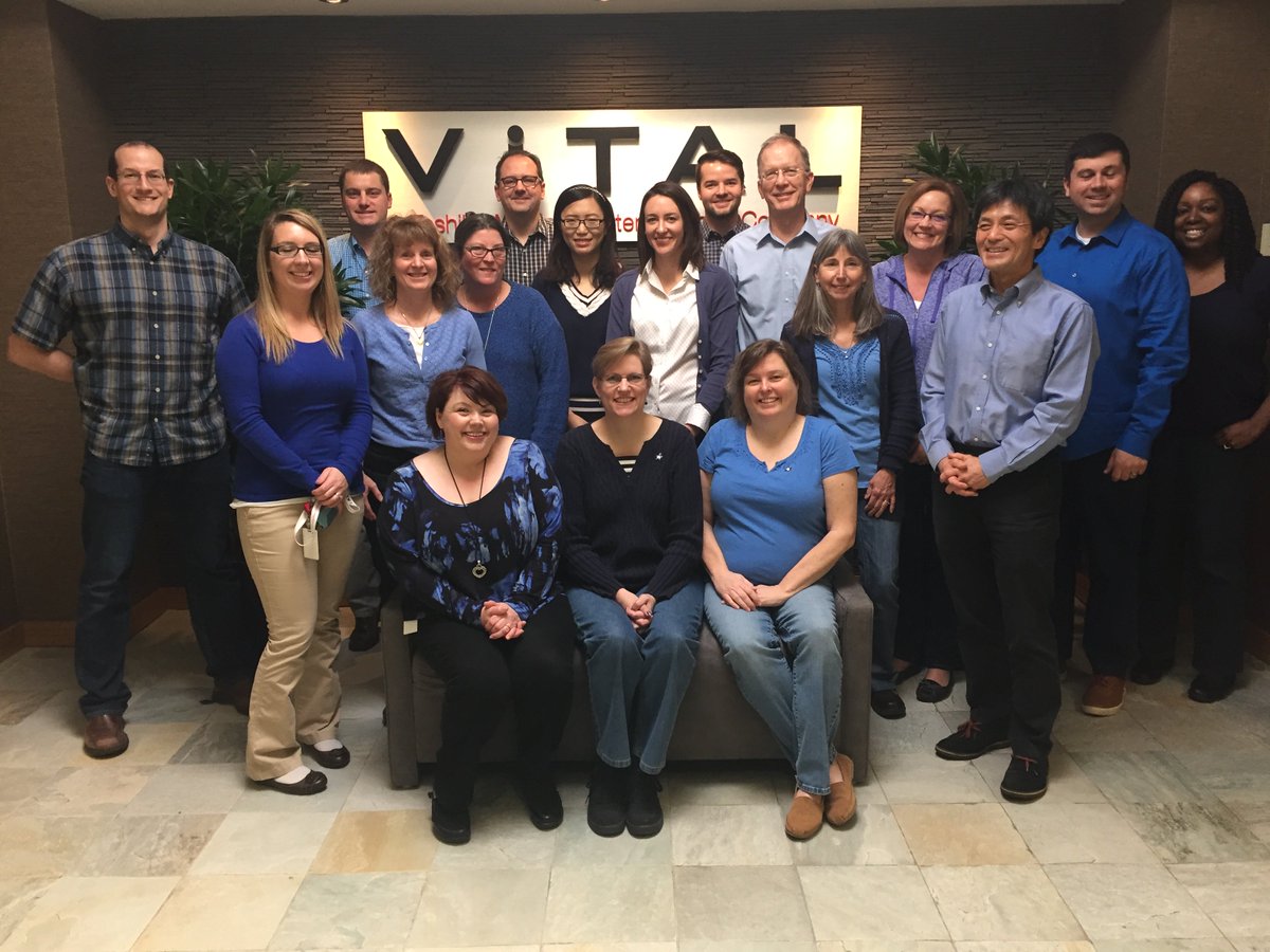 CanonMedicalHIT's tweet photo. Vital employees participate in #dressinblueday to raise awareness & support the #ColonCancerCoalition https://t.co/Jyjx3DQKQO