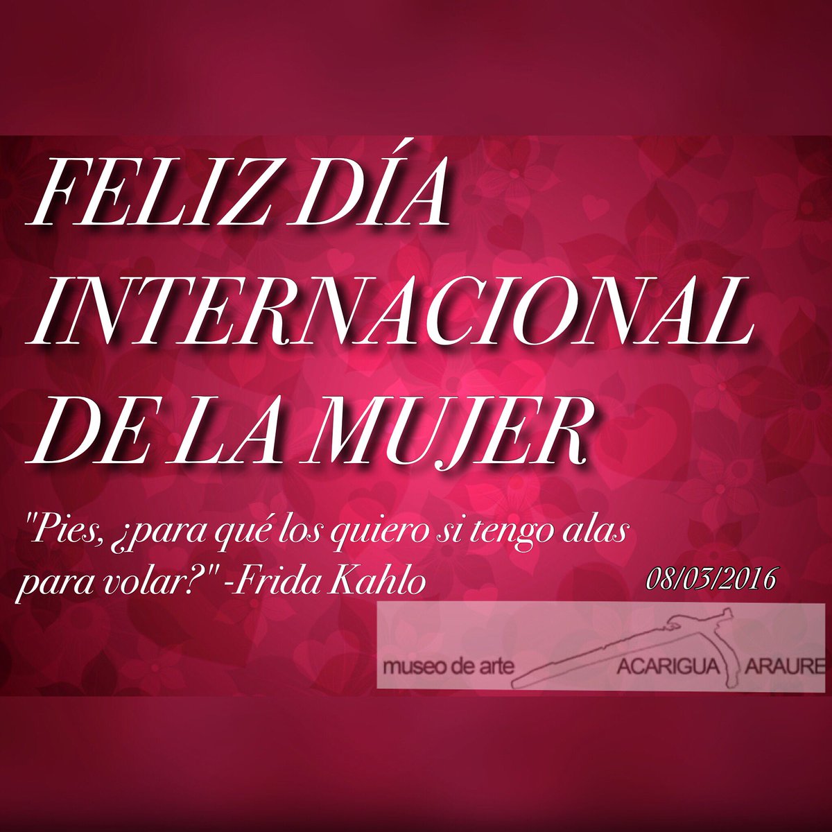 museodearteaa's tweet photo. #MuseoAAA #DíaDeLaMujer #Venezuela #MAAA #MuseoDeArteAA #MuseosDeVenezuela https://t.co/uu34hUmy3a