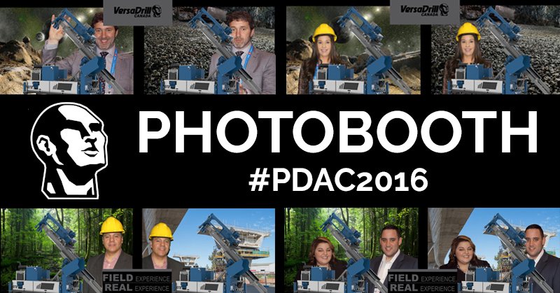 RouillierMkt's tweet photo. Beaucoup de plaisir au kiosque de #VersaDrill avec le photobooth : https://t.co/fFsIFkT84a #PDAC2016 #mining https://t.co/RWfix9LPtE