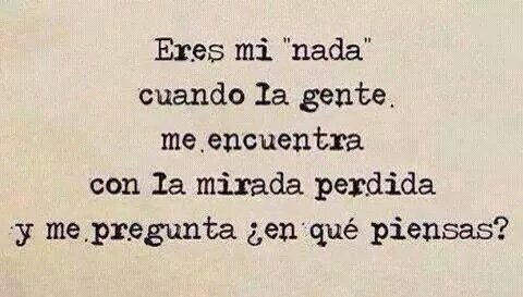 octaranda's tweet image. Eres mi nada.