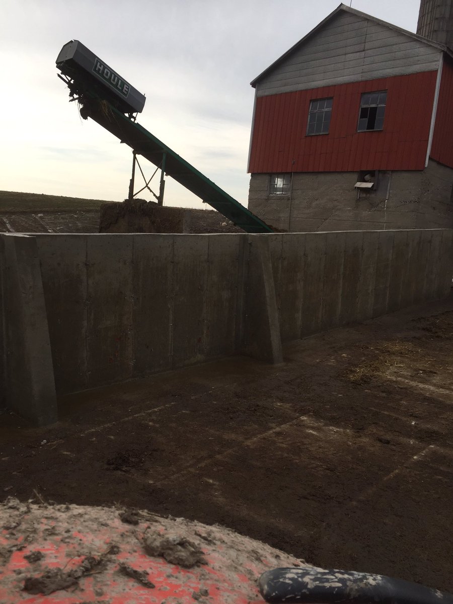 Manure wall and dry cow yard wall done by McKee concrete construction should do the trick this year