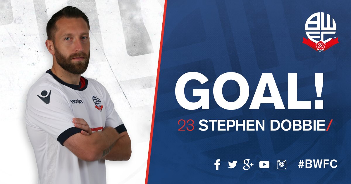OfficialBWFC's tweet photo. GOOOOOAAAAALLLLLL! Stephen Dobbie loves a late equaliser! Great spot-kick from the Scot! (90) 2-2 #BOLvIPS https://t.co/LgN6DOYUSu