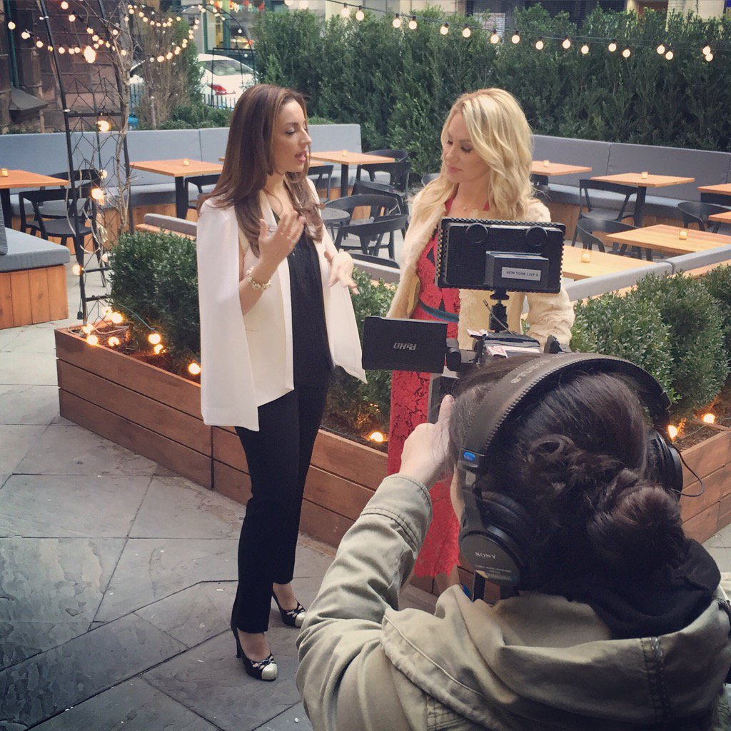 LizaSuloti's tweet photo. Catching up with @RainaSeitel at @JueLanClub before shooting @newyorklivetv #shadowtv magic, talking Loving Lace https://t.co/hV9N9RJC9o