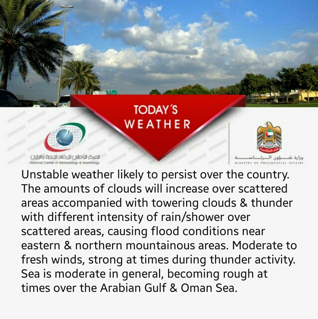 ncmuae's tweet photo. The expected weather from 08:00 this morning till 08:00 tomorrow, we wish you a pleasant day. https://t.co/8dXt7aTEuU