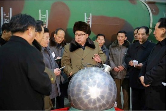 DPRK_News's tweet photo. Supreme Leader Kim Jong-Un explains 3 stage thorium-plutonium design of latest generation weapon to eager physicists https://t.co/IBi5Sod8PN