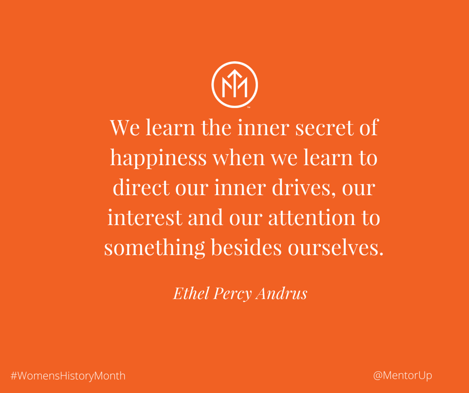 mentorup's tweet photo. It's #InternationalWomensDay and we're celebrating Ethel Percy Andrus: a champion for the rights of older adults. https://t.co/z3iKFeyhLT