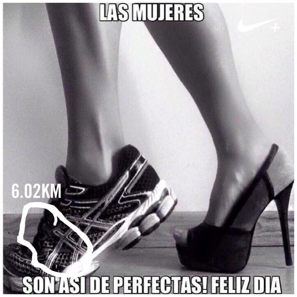 Feliz día de la mujer soy #mujerrunner Acabo de correr 6.02 km con Nike+. #nikeplus