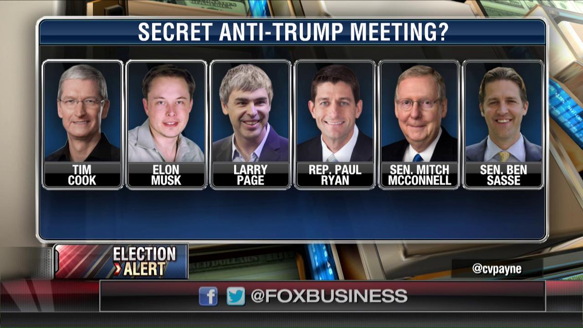 Tim Cook, Paul Ryan, Mitch McConnell to attend anti-Trump meeting