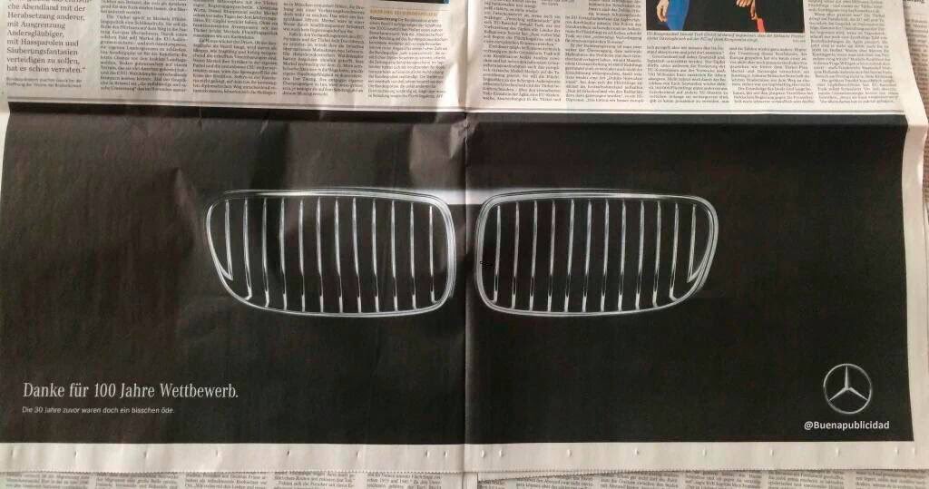 jlvinolo's tweet photo. Alto nivel, mercedes felicita a BMW por 100 años de competencia. #cuantaclase #bmw #mercedezbenz https://t.co/a3W3UsO5DB