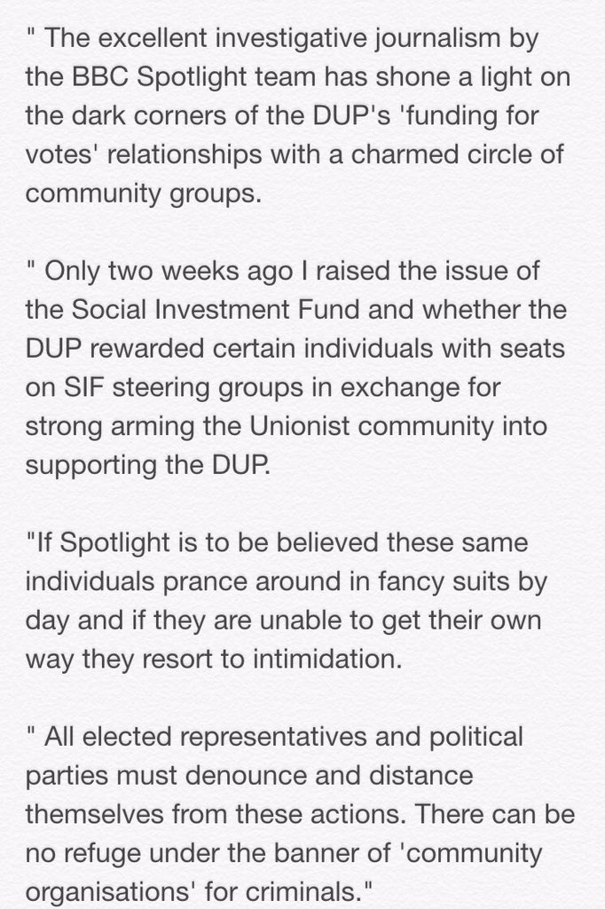 RuthMLA2016's tweet photo. Huge questions for the DUP after #SpotlightNI https://t.co/L9ePJ1dQMk