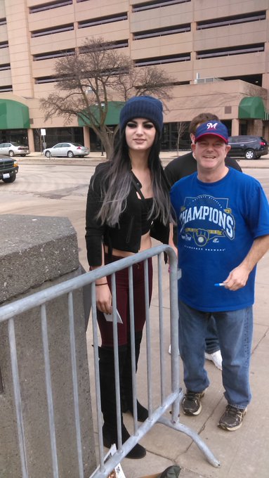 Paige and some random guy. I just wanted to show off her outfit. Lol https://t.co/CHGeToXiwP<a href="/tag/retweet"class="tags"><span>#retweet</span></a>