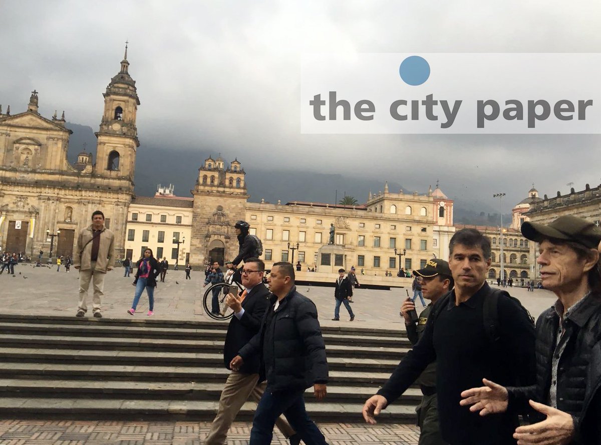 the city paper captó a Mick Jagger en el centro de Bogotá