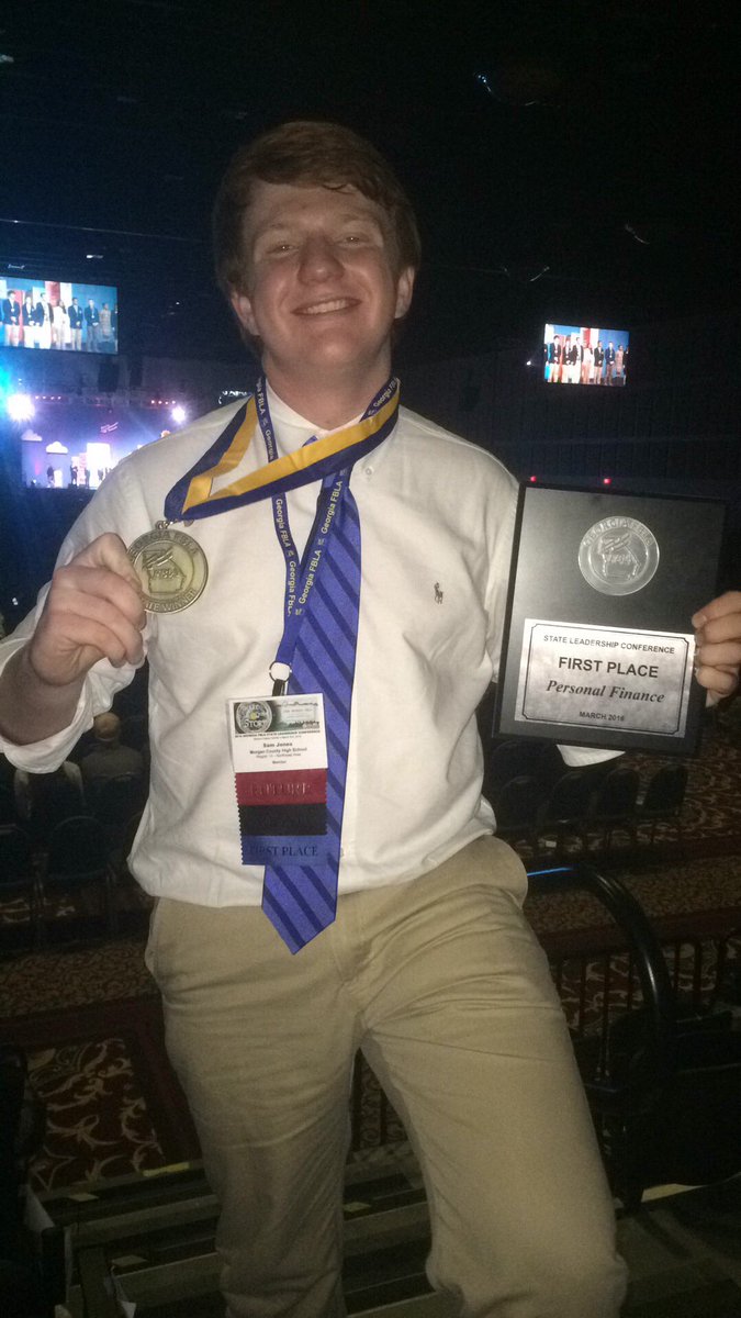 rsjones6's tweet image. State Champ in personal finance✊ #GetThatRing @georgiafbla