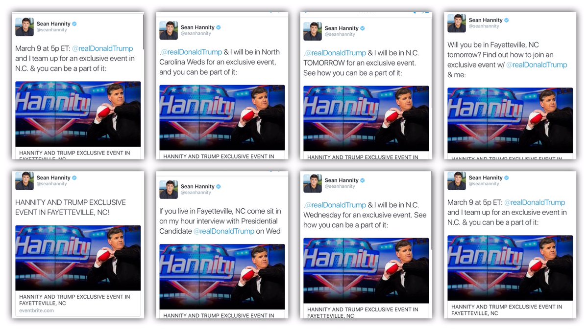 8 Hannity tweets promoting Trump rally in last 24 hours