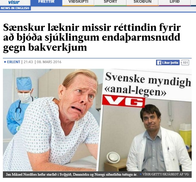 Viðeigandi mynd dagsins #endaþarmsnudd