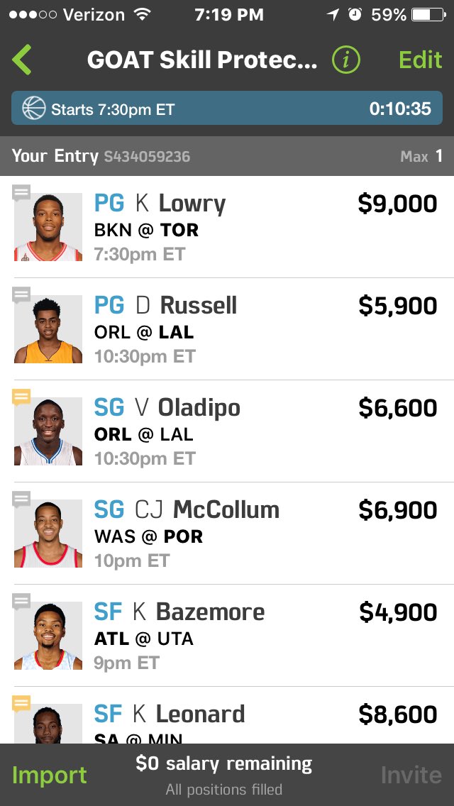 DFS_Cowboy's tweet photo. #Fanduel 7:30pm (Main) #NBA Cash/GPP lineup (Like if using) - Tip email in Bio |#SaddleUp #LetsCash https://t.co/VUfx0FioTM