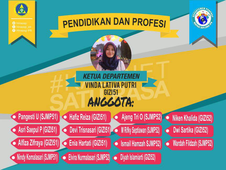 PENPROF, Mereka adalah yang menyampaikan ilmu seputar pangan dan gizi, serta pengetahuan prospek kerja