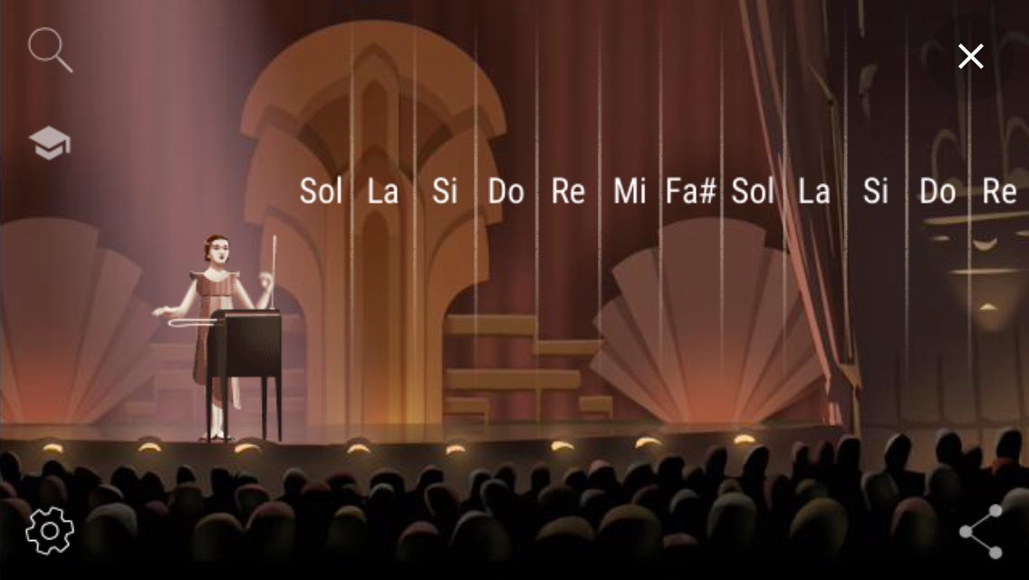 Clara Rockmore e il suo Theremin nel Doodle Google