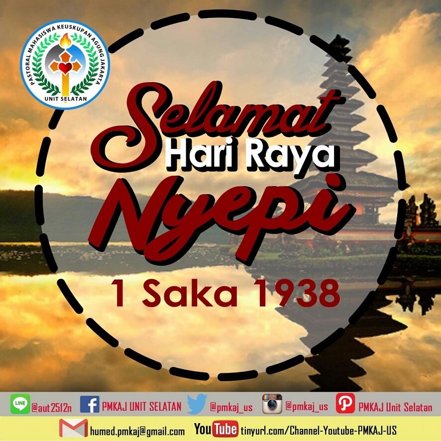 pmkaj_us's tweet photo. PMKAJ Unit Selatan mengucapkan Selamat Hari Raya Nyepi Tahun Baru Saka 1938 bagi teman-teman yang merayakan 🙏 https://t.co/41xod0NJlQ