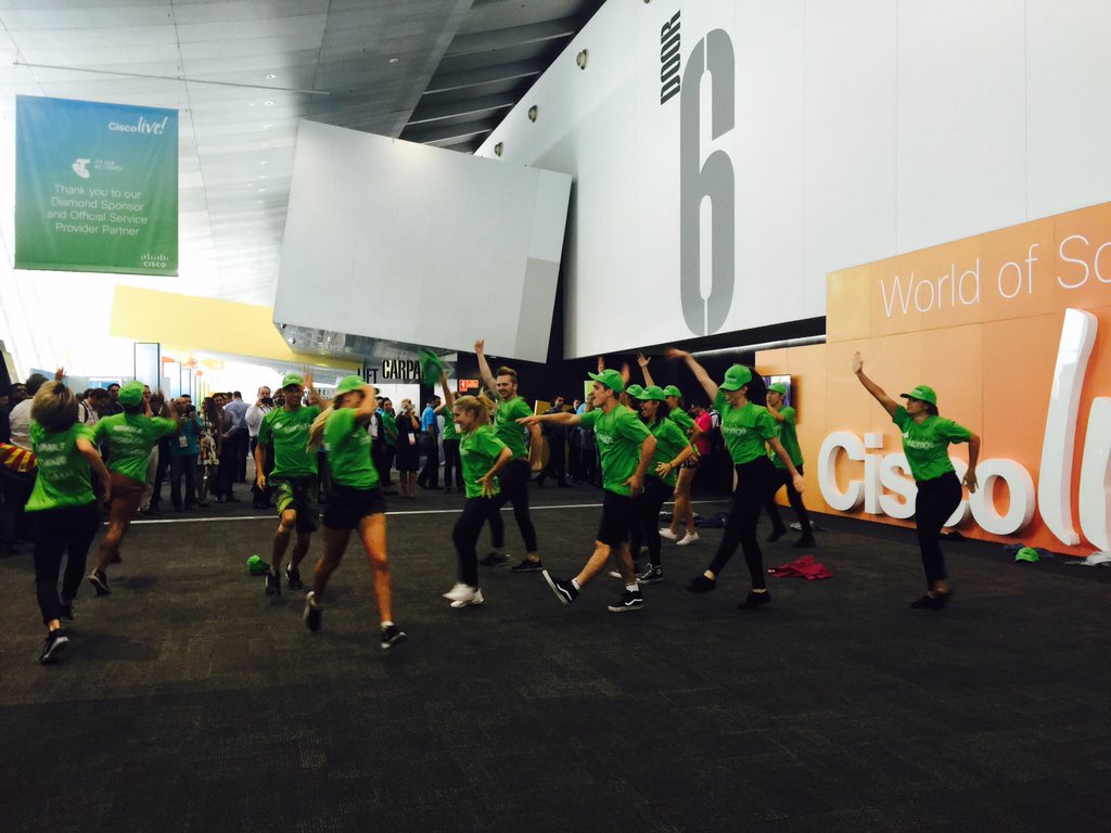 Amy_LivIT's tweet photo. This is how we do it #NimbleFlashMob #Nimble Storage #Booth5 #CLMEL https://t.co/0D1gtF1T4E