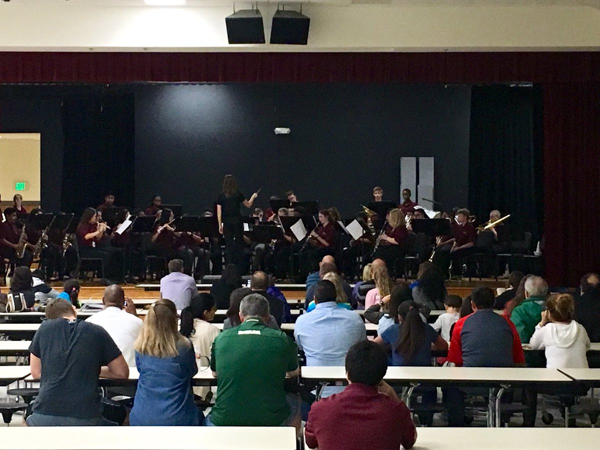 Great night to listen to Reagan's Symphonic Band!