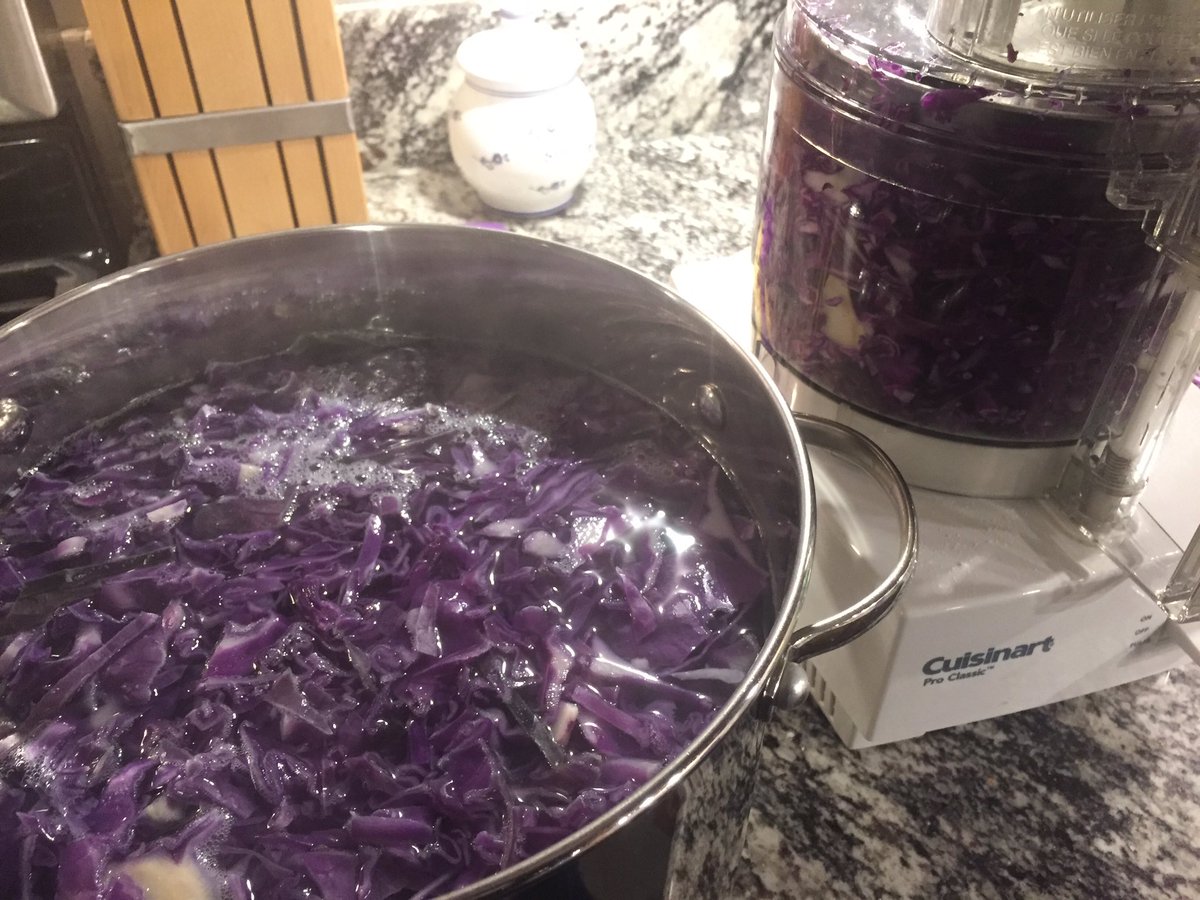 HINeSMnSTEM's tweet photo. @CindyDean5 cabbage is boiling! ⚗ #acidorbase? #pH #cabbagelab #scienceteacherlife https://t.co/ICe9l22h5a