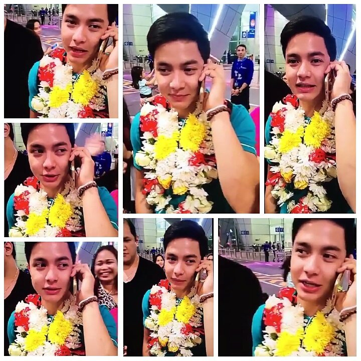 ALDUBMAIDENTEAM's tweet photo. He was interviewed for radio station about Maine's condition. #ALDUBTheCompromise https://t.co/ly4sxRn0ma