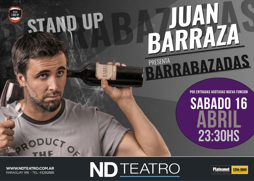 _JuanBarraza's tweet photo. Ya están a la venta las entradas para la nueva función en el @NdTeatro. Sábado 16/4. Anticipadas por @Plateanet https://t.co/ikG9UXeDzQ