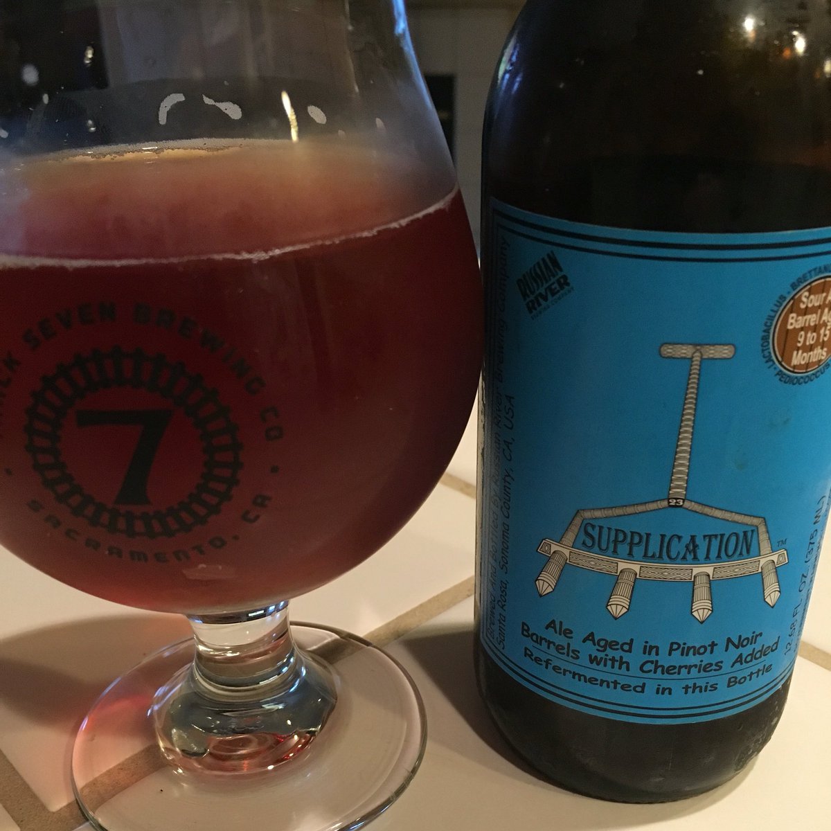 stevied71's tweet photo. North Bay Gold Supplication Sour Ale from @RussianRiverBC in a @Track7Brewing tulip #craftbeer #sactown #stayfrosty https://t.co/pGomEl3kuE