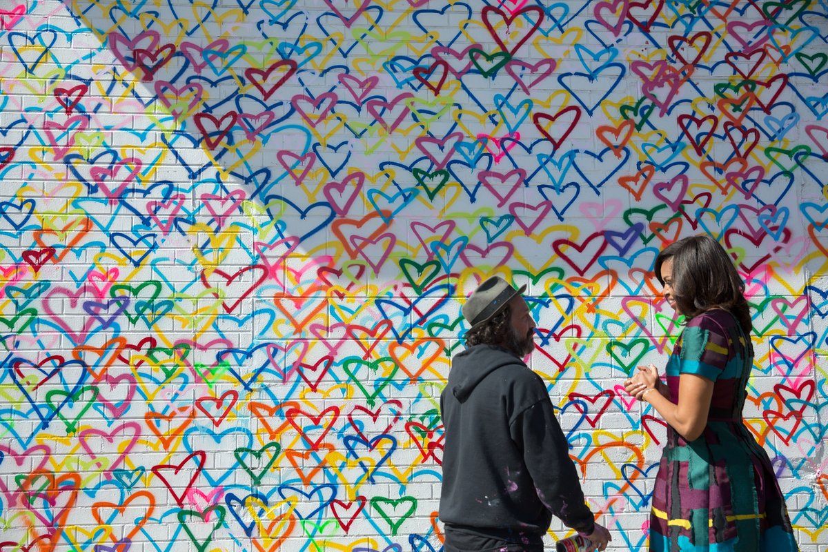 FLOTUS44's tweet image. Every heart embodies the #62MillionGirls working to break the barriers to an education. #InternationalWomensDay