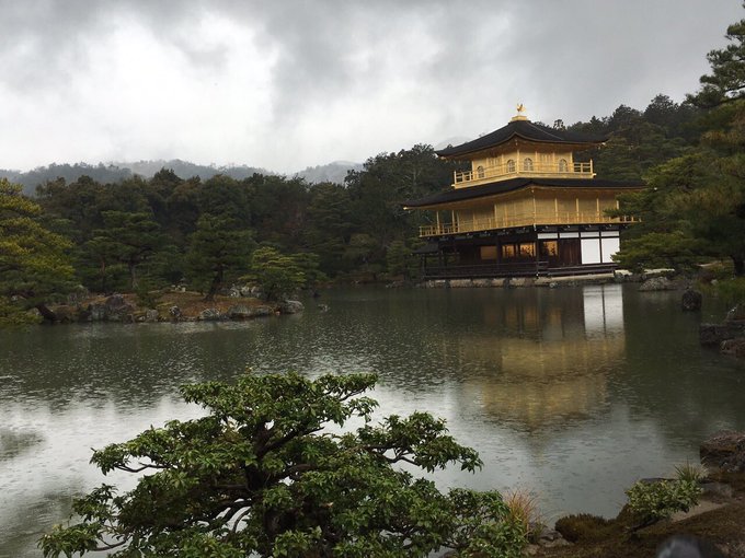 そうだ、京都に来たよ。  ちなの運転で金閣寺&rarr;銀閣寺&rarr;清水寺などを回りました🚗  今は旅館に着いてお友達様はパンツ一丁で部屋の写真を撮ってます😂📷  珍しくちなよりはしゃぐお友達様見れて嬉しい😭💞 https://t