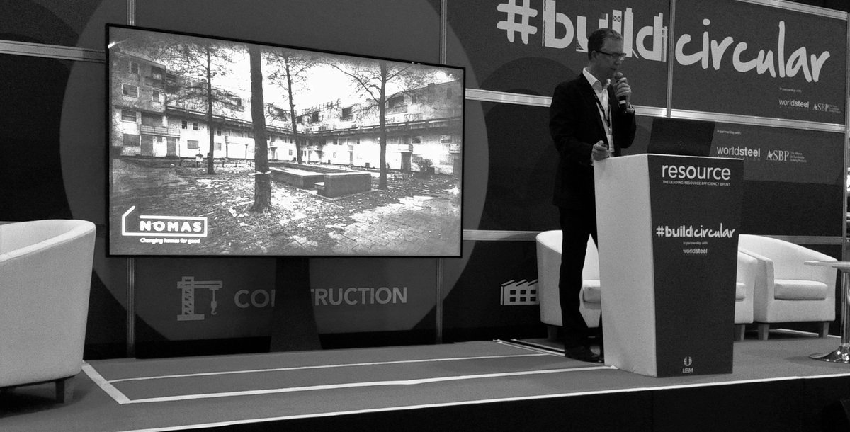 NomasBuildings's tweet photo. Missed Jon Baker @nomas #resource2016 yesterday? he's talking thursday 12.00pm with @asbp_uk #buildcircular stage https://t.co/JLLdWW6AH6