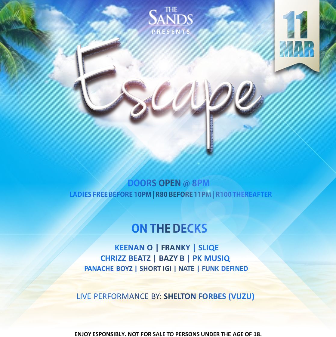 PK_Musiq's tweet image. Let's hang out @TheSands011 Friday as we #Escape with the Boyz @FrankySA @DJKeenanO @DJBAZYB @Sliqe