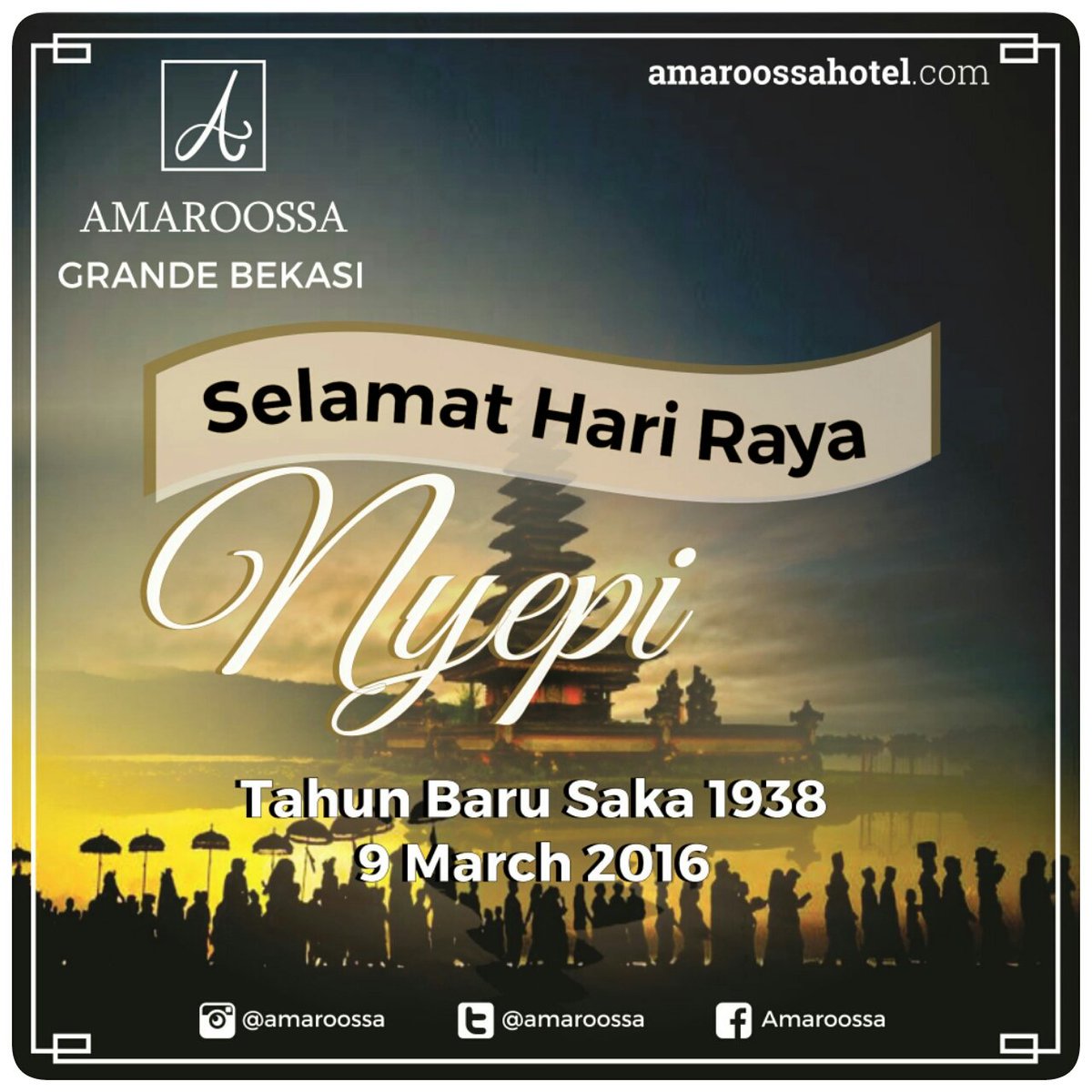 AmaroossaGrande's tweet photo. #insideAmaroossa Grande mengucapkan Selamat Hari Raya Nyepi, Saka 1938 and #GMT2016 #stayinlove https://t.co/rdrp3CU8US