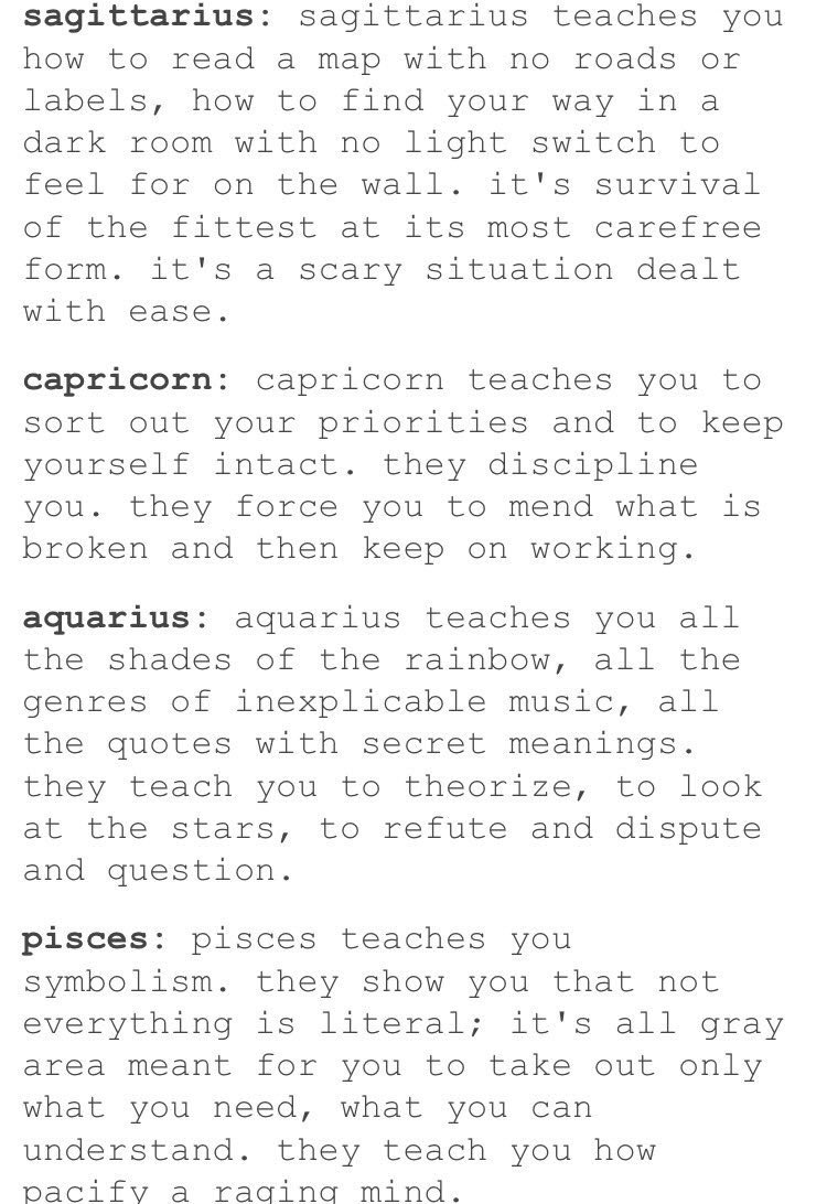 astrologyfinest's tweet photo. what the signs teach you https://t.co/ovQiZsaT19