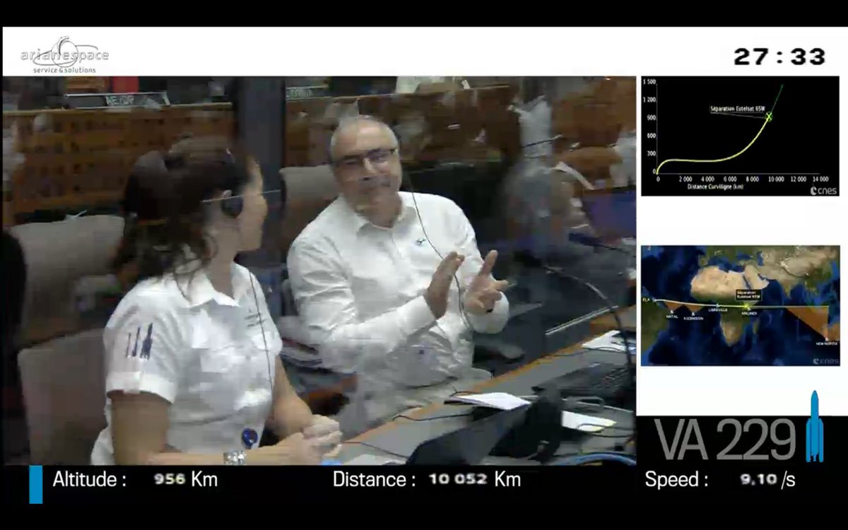 maribluetata's tweet photo. @Arianespace Success Ariane 5 ECA Flight #VA229 #EUTELSAT65 West A. Congrats! https://t.co/CqSzHLzCV1