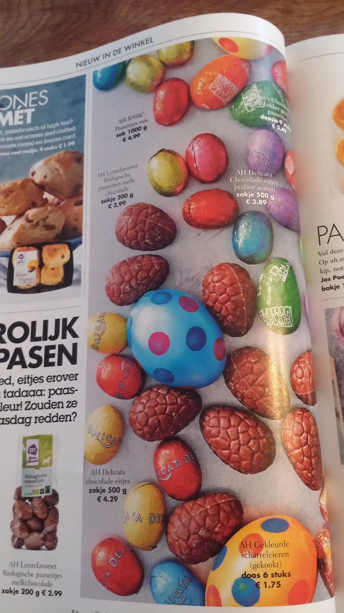 Mariska_Eggens's tweet photo. Hier slaat #AH toch de plank mis, vind ik. Bij gezond #ei staat max 3xpw, bij ongezond chocolade #ei staat niks! https://t.co/YSYG0CU1KH