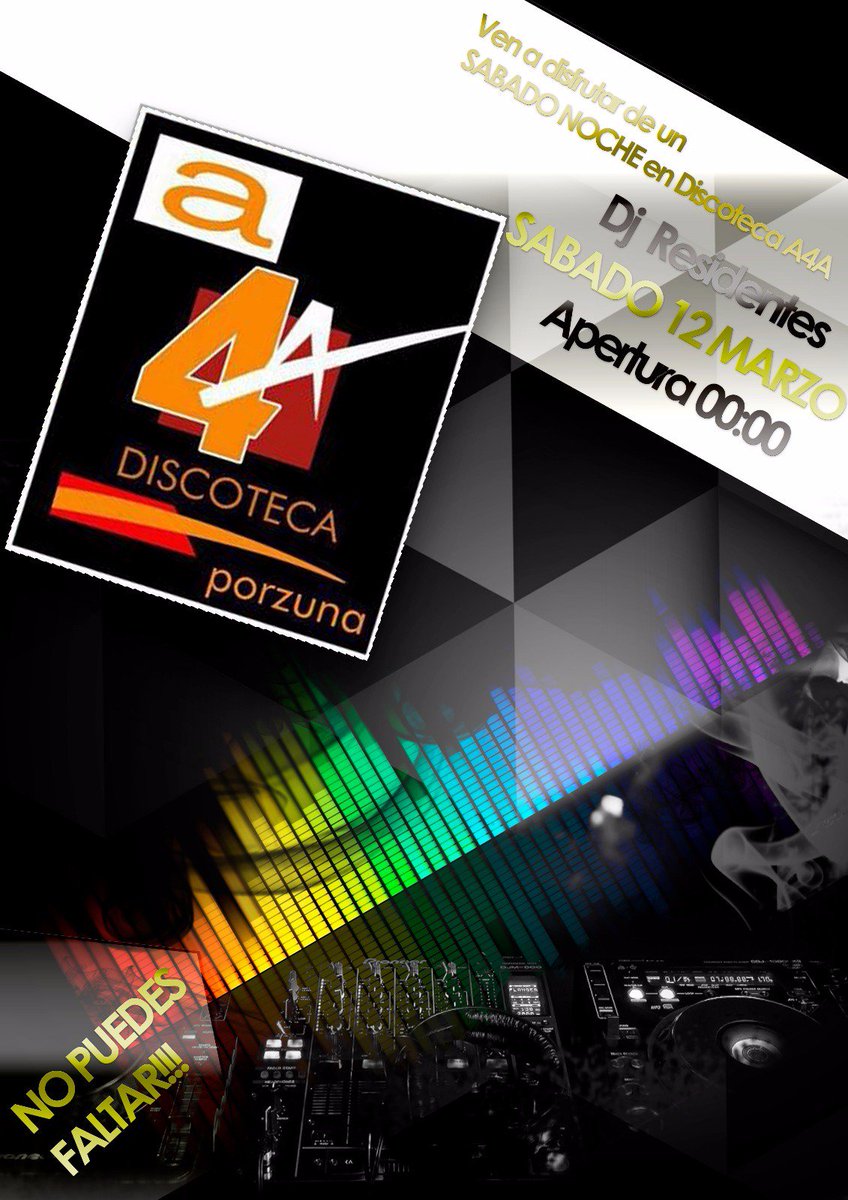 discotecaA4A's tweet photo. Este sábado en discoteca a4a la mejor musica comercial!!!! Vísperas de semana santa https://t.co/znEJx6GBQe