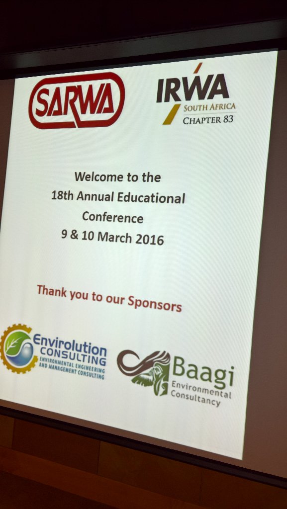 rolandresources's tweet photo. Exciting start to SARWA education conference. https://t.co/JDmIcJ1Nmk