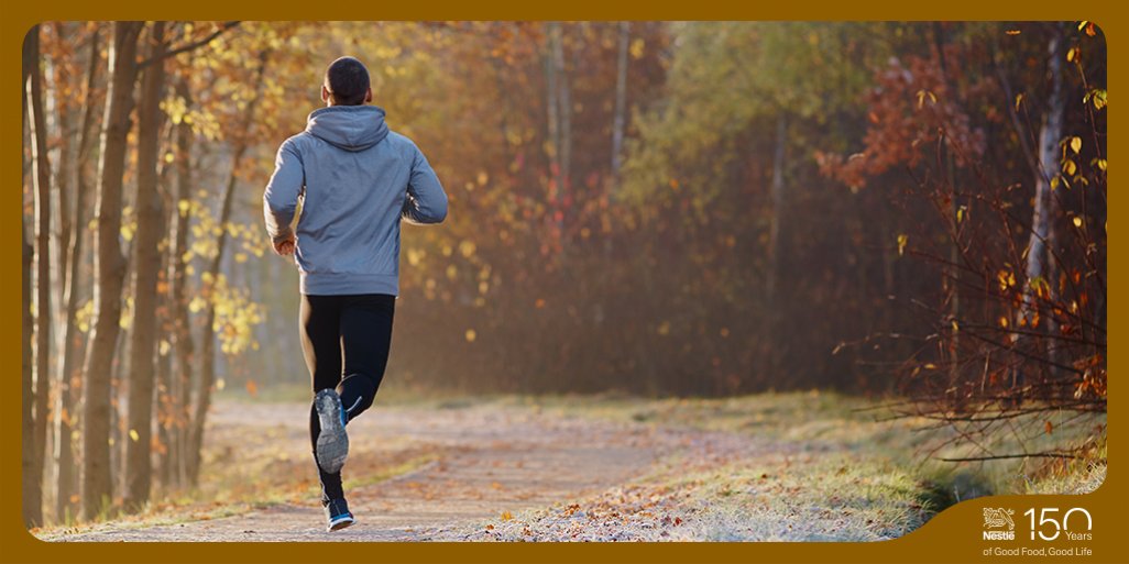 NESTLEACTIPLUS's tweet photo. Head out for a quick jog to relieve stress, increase stamina and maintain your body weight! https://t.co/2zAVL7CxQS